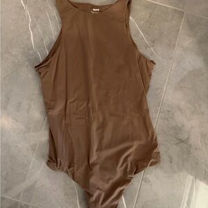 SKIMS Chocolate Brown Sleeveless Bodysuit